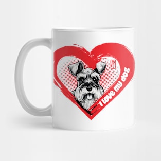 I Love My Miniature Schnauzer - Good companion dog - I Love my dog Mug